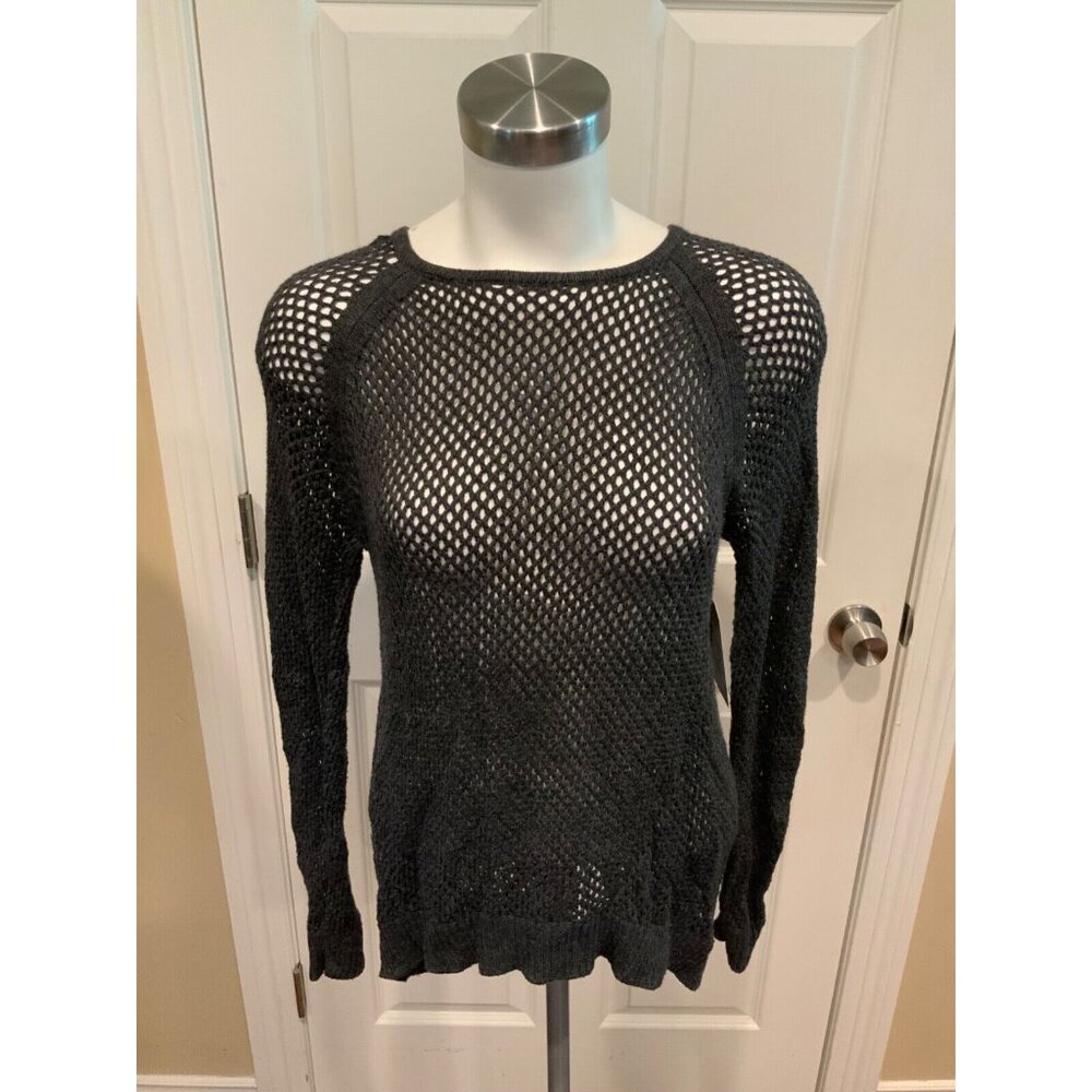 Michael Kors Gray Loose Knit Sweater W/ Buttons In Rear , Size Small